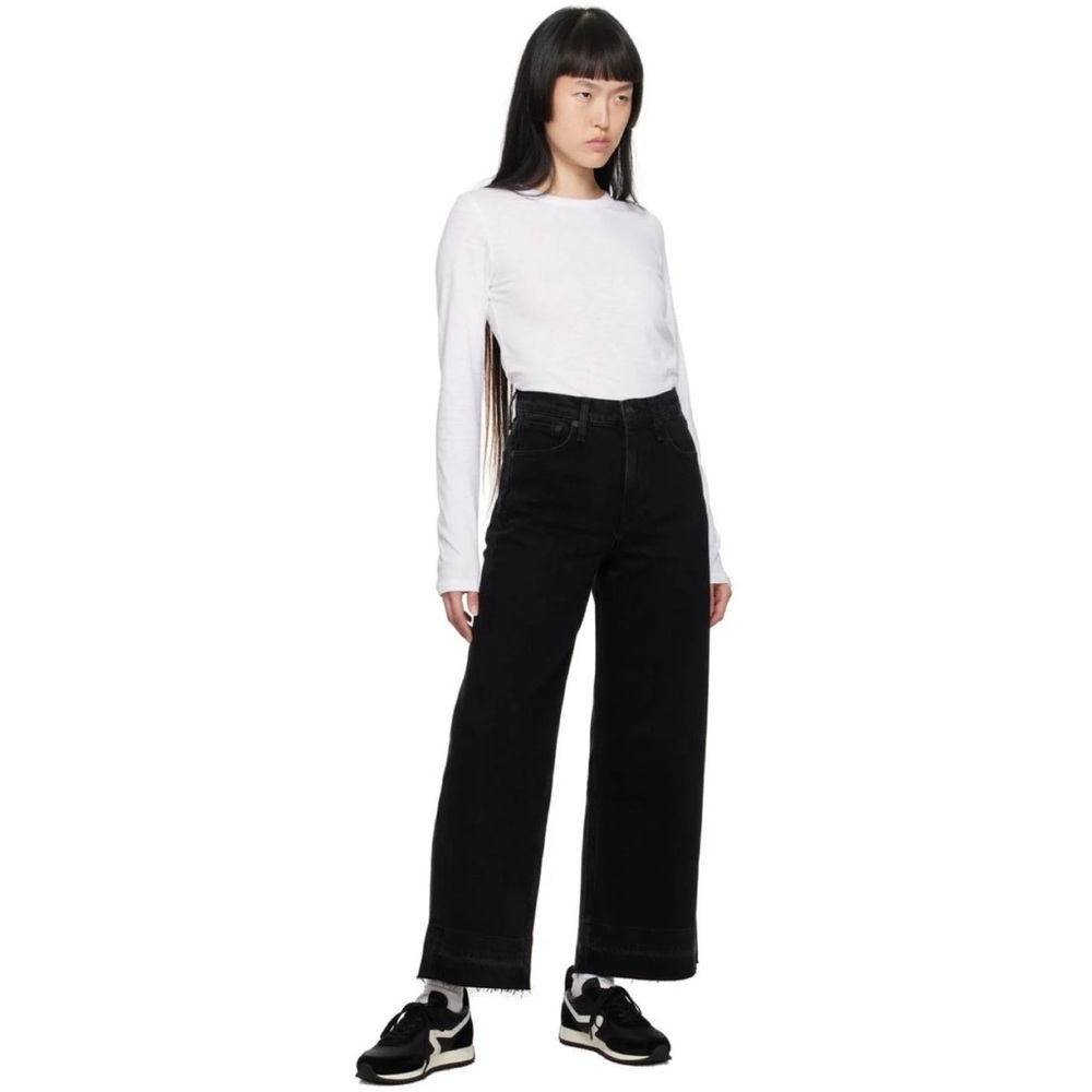 Rag & Bone Andi Wide-Leg High Waisted Cropped Leg - Size 27 - color: Dahlia